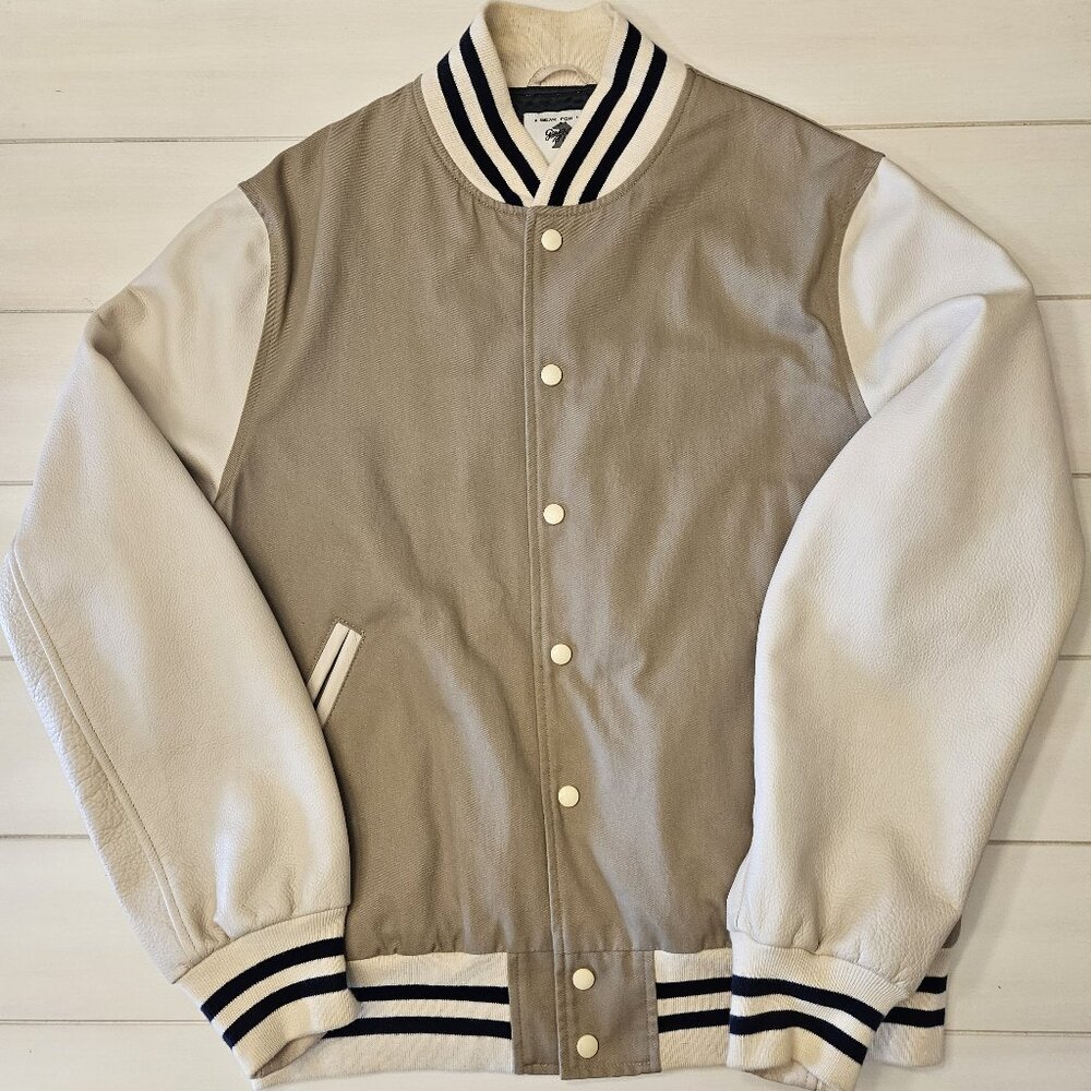 Allen Edmonds x Golden Bear Collaboration Khaki Varsity Jacket - Size XL